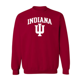 Indiana Hoosiers Arch Logo Crewneck Sweatshirt - Cardinal