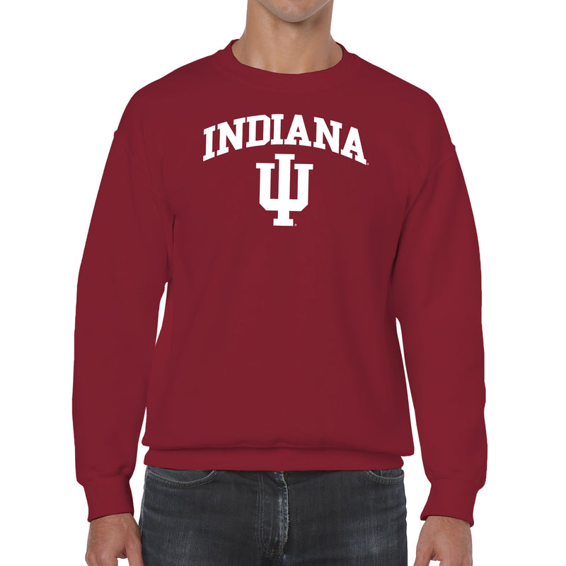 Indiana Hoosiers Arch Logo Crewneck Sweatshirt - Cardinal