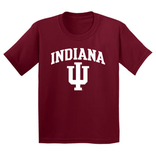 Indiana Hoosiers Arch Logo Youth T Shirt - Cardinal