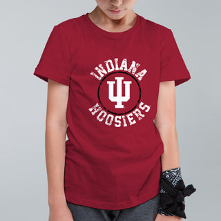 Indiana Distressed Circle Logo Youth T-Shirt