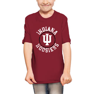 Indiana Distressed Circle Logo Youth T-Shirt