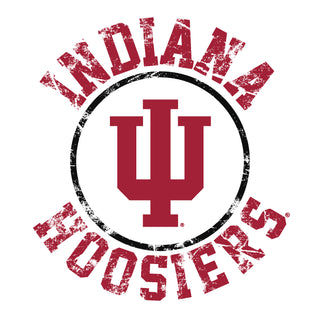 Indiana Distressed Circle Logo Womens T-Shirt - White