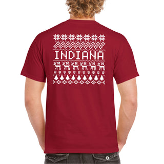 Indiana Holiday Sweater Tee - Cardinal