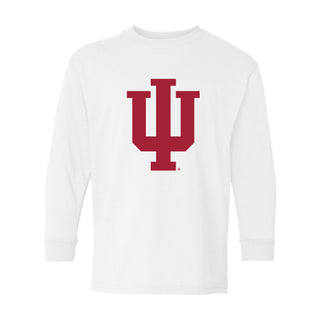 Indiana Hoosiers Primary Logo Youth Long Sleeve - White