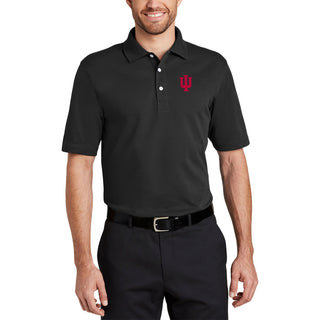 Indiana Hoosiers Primary Logo Rapid Dry Polo - Jet Black