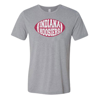 Indiana Faded Block Football Triblend T-Shirt - Athletic Grey