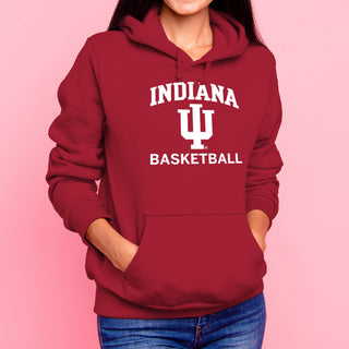 Indiana University Hoosiers Arch Logo Basketball Hoodie - Cardinal