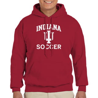 Indiana University Hoosiers Arch Logo Soccer Hoodie - Cardinal