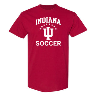 Indiana University Hoosiers Arch Logo Soccer Short Sleeve T-Shirt - Cardinal