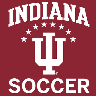 Indiana University Hoosiers Arch Logo Soccer Short Sleeve T-Shirt - Cardinal