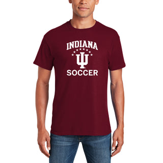 Indiana University Hoosiers Arch Logo Soccer Short Sleeve T-Shirt - Cardinal