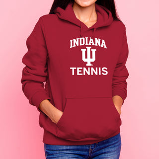 Indiana University Hoosiers Arch Logo Tennis Hoodie - Cardinal