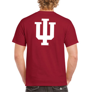 Indiana University Hoosiers Front Back Print Short Sleeve T Shirt - Cardinal