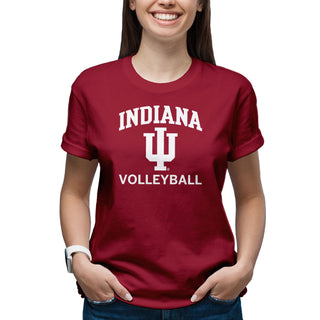 Indiana University Hoosiers Arch Logo Volleyball Short Sleeve T Shirt - Cardinal