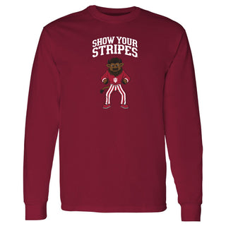 Indiana Show Your Stripes Mascot Spirit Mark Longsleeve - Cardinal