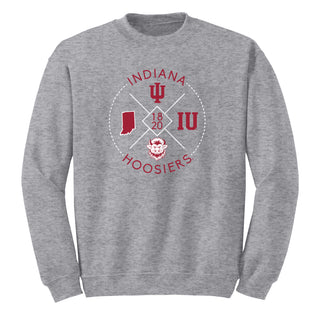 Indiana Identity Stamp Crewneck Sweatshirt - Sport Grey