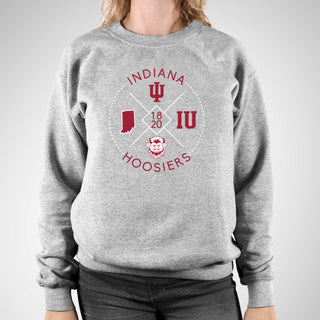 Indiana Identity Stamp Crewneck Sweatshirt - Sport Grey