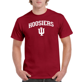 Indiana University Hoosiers Mascot Arch Logo Short Sleeve T Shirt - Cardinal