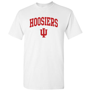 Indiana University Hoosiers Mascot Arch Logo Short Sleeve T Shirt - White