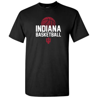 Indiana University Hoosiers Basketball Flux Basic Cotton Short Sleeve T Shirt - Black