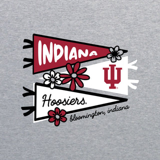 Indiana Cute Pennant Women's Fine Jersey Boxy Tee - Heather Grey