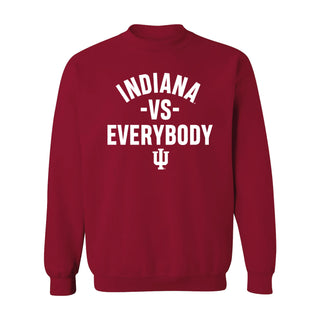 Indiana Vs Everybody Crewneck Sweatshirt - Cardinal