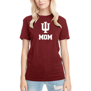 Indiana Primary Logo Mom Canvas Jersey T-Shirt - Cardinal