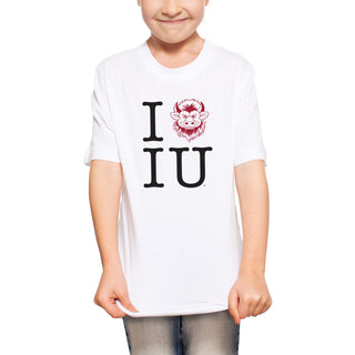 Indiana I Heart IU Bison Youth T-Shirt - White