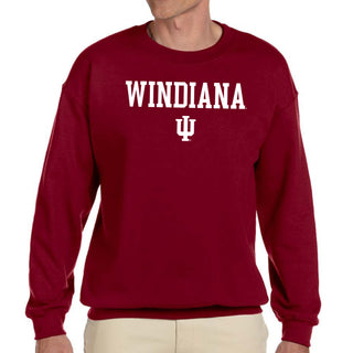 WINdiana Block Crewneck - Cardinal