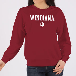 WINdiana Block Crewneck - Cardinal