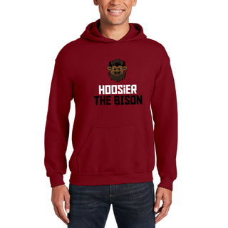 Indiana Squared Off Bison Hoodie - Cardinal