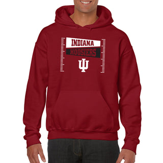 Indiana Hoosiers Football Field Block Hoodie - Cardinal