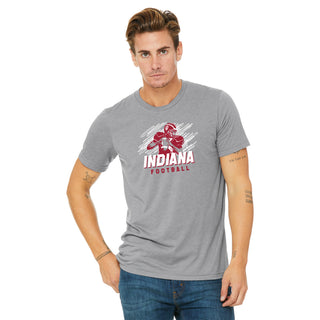 Indiana Football Action CVC T-Shirt - Athletic Heather