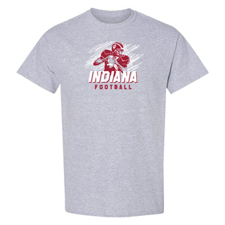 Indiana Football Action T-Shirt - Sport Grey