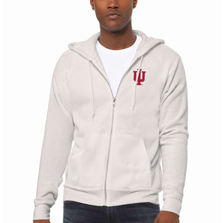 IU Trident Sponge Fleece Zip Hoodie - Vintage White