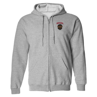Indiana Bison Head LC EMB Full Zip Hoodie