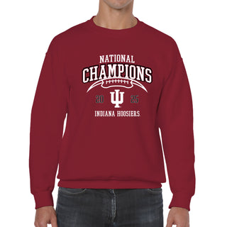 Indiana 2025 Football Champions Horizon Arch Crewneck - Cardinal