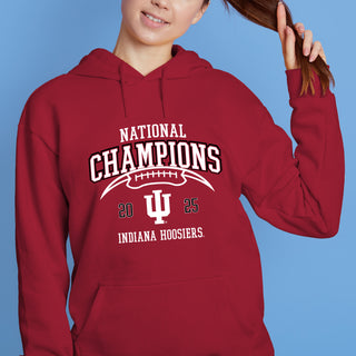 Indiana 2025 Football Champions Horizon Arch Hoodie - Cardinal