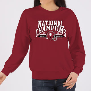 Indiana 2025 Football Champions Glorious Crewneck - Cardinal