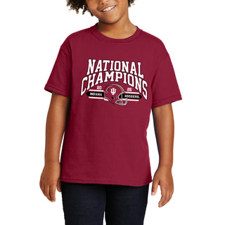 Indiana 2025 Football Champions Glorious Youth T-Shirt - Cardinal