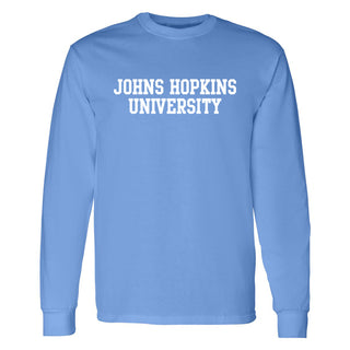 Johns Hopkins Blue Jays Basic Block Long Sleeve - Carolina Blue