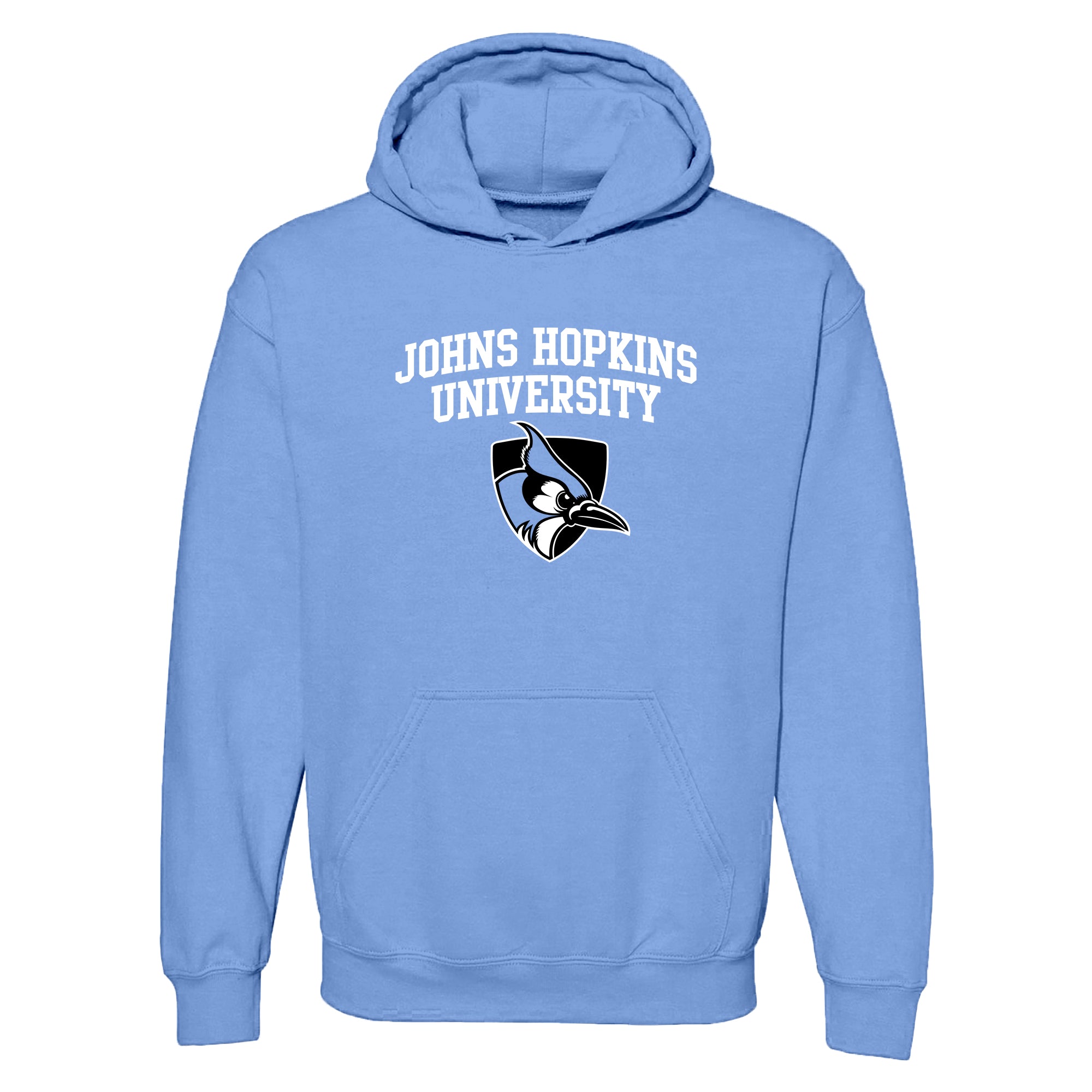 jhu gear Johns Hopkins Blue Jays Arch Logo Hoodie in White | Size: Medium