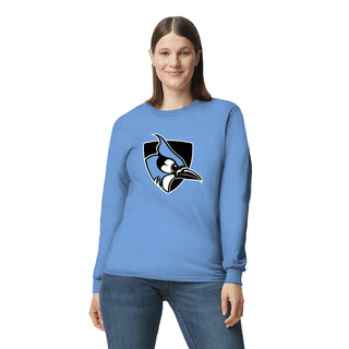 Johns Hopkins Blue Jays Primary Logo Long Sleeve - Carolina Blue