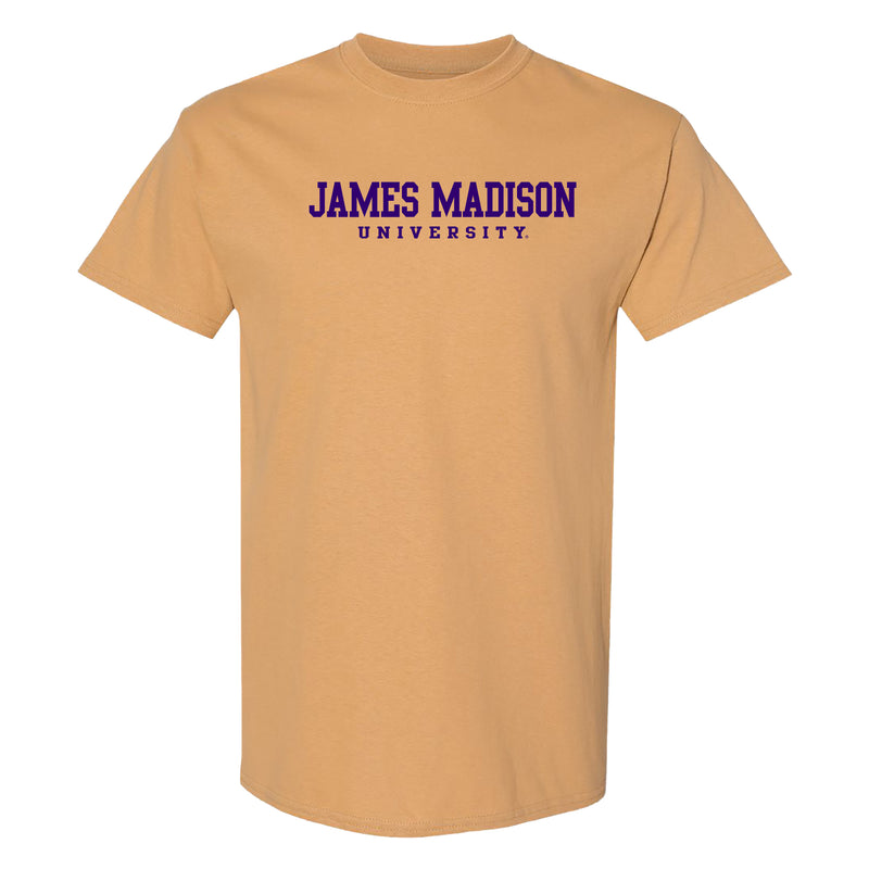 James Madison Basic Block T-Shirt - Old Gold