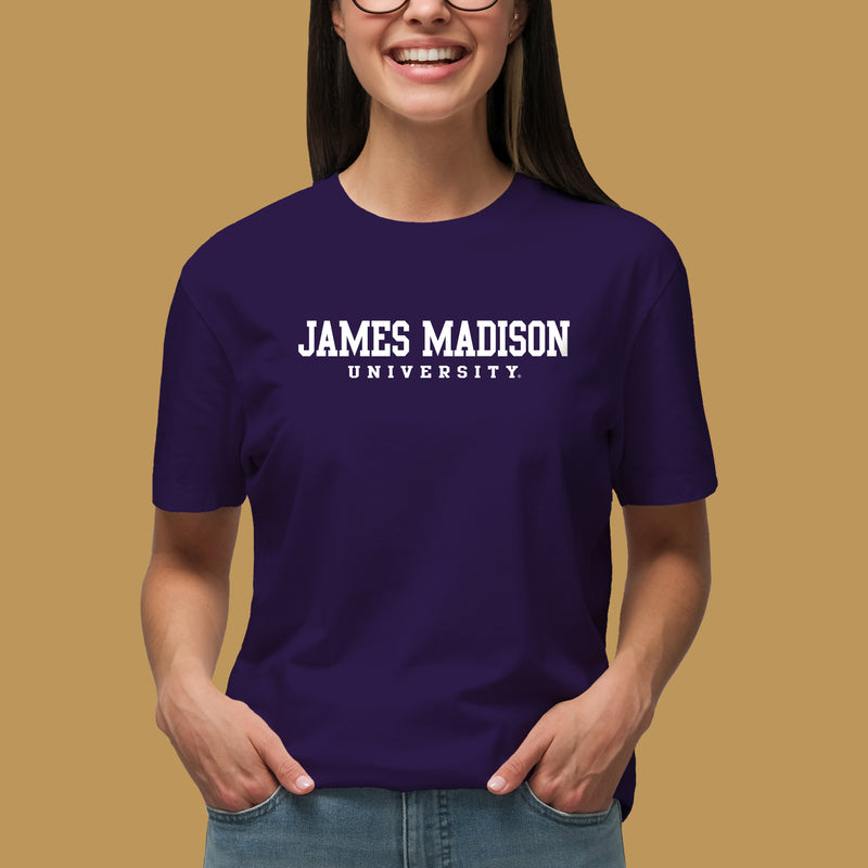 James Madison Basic Block T-Shirt - Purple