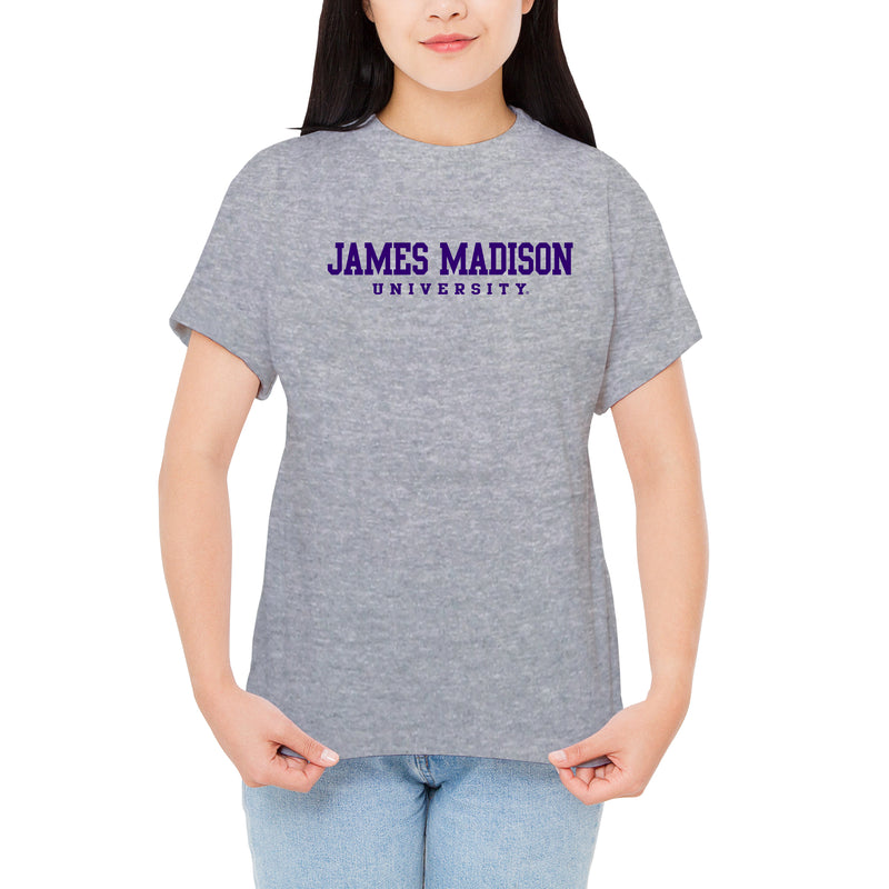 James Madison Basic Block T-Shirt - Sport Grey