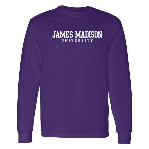 James Madison Basic Block Long Sleeve - Purple – Underground Printing