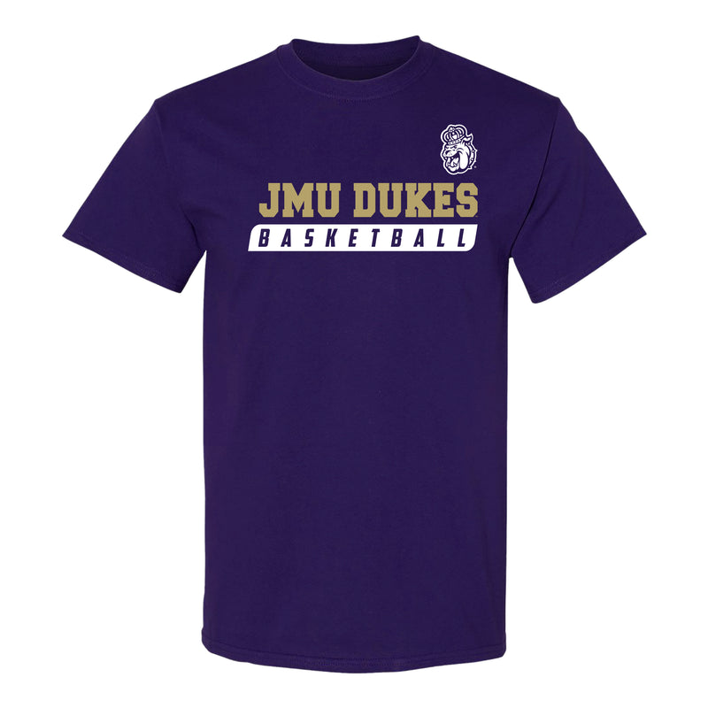 James Madison Basketball Slant T-Shirt - Purple