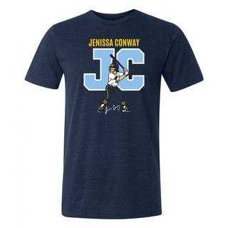 Jenissa Conway Michigan Softball Batter Up Triblend T-Shirt - Solid Navy