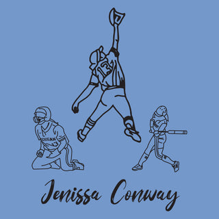 Jenissa Conway Michigan Softball Triad Hoodie - C Blue